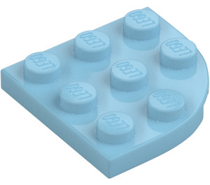 LEGO Medium azuurblauw Plaat 3 x 3 Rond Hoek (30357)