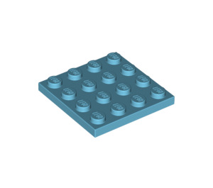 LEGO Medium Azure Plate 4 x 4 (3031)