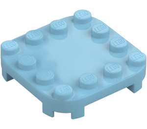 LEGO Azzurro medio Piastra 4 x 4 x 0.7 con Angoli arrotondati e Empty Middle (66792)