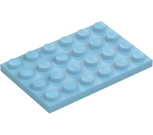 LEGO Medium Azure Platta 4 x 6 (3032)