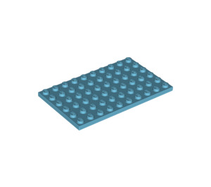 LEGO Mittleres Azure Platte 6 x 10 (3033)