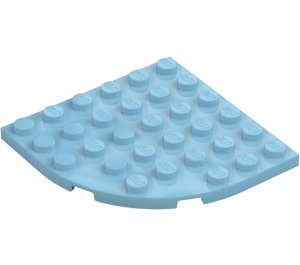 LEGO Medium Azure Platta 6 x 6 Runda Hörn (6003)