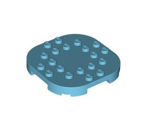 LEGO Medium Azure Plate 6 x 6 x 0.7 Round Semicircle (66789)
