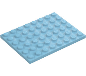 LEGO Medium Azure Plate 6 x 8 (3036)