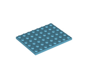 LEGO Mittleres Azure Platte 6 x 8 (3036)