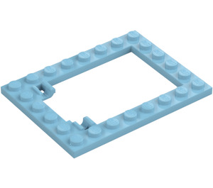 LEGO Medium Azure Plate 6 x 8 Trap Door Frame Flush Pin Holders (92107)