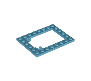 LEGO Mittleres Azure Platte 6 x 8 Trap Tür Rahmen Flush Pin Holders (92107)