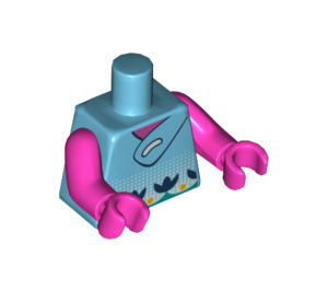 LEGO Medium Azure Poppy Minifig Torso (973 / 76382)
