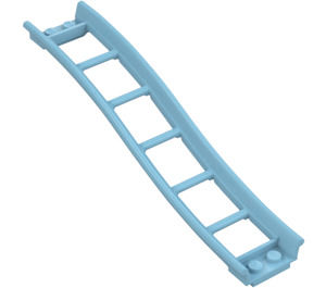 LEGO Medium azuurblauw spoor 2 x 16 x 3 Boog Omgekeerd met 3.2 Shaft (34738)