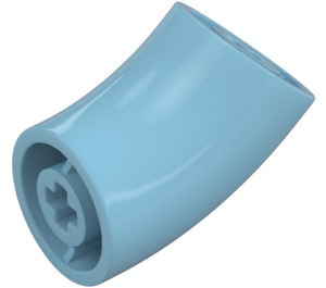 LEGO Medium Azure Rund Klods med Elbow (kortere) (1986 / 65473)