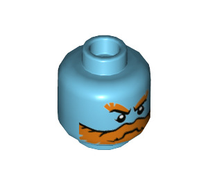 LEGO Mittleres Azure Sandy Minifigure Kopf (Einbau-Vollbolzen) (3626 / 81159)