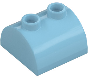 LEGO Medium Azure Slope 2 x 2 Curved with 2 Studs on Top (30165)