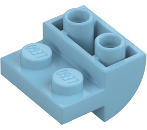 LEGO Medium azuurblauw Helling 2 x 2 x 1 Gebogen Omgekeerd (1750)