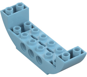 LEGO Medium azuurblauw Helling 2 x 8 x 2 Gebogen Omgekeerd Dubbele (11301 / 28919)