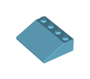 LEGO Azure moyen Pente 3 x 4 (25°) (3016 / 3297)