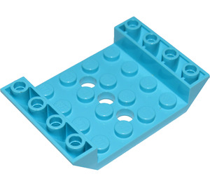 LEGO Medium Azure Skråning 4 x 6 (45°) Dobbelt Inverteret med Open Centrum med 3 huller (30283 / 60219)