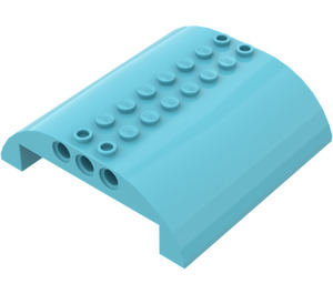 LEGO Medium Azure Slope 8 x 8 x 2 Curved Double (54095)