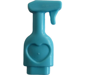 LEGO Medium azuurblauw Spray Fles met Hart Design (92355)