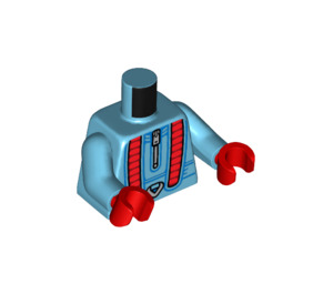 LEGO Medium Azure Stunt Rider Minifig Torso (973 / 76382)