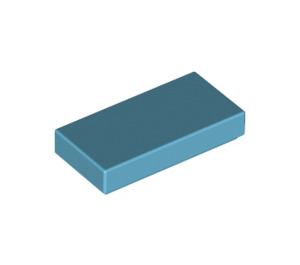 LEGO Medium azuurblauw Tegel 1 x 2 met groef (3069 / 30070)