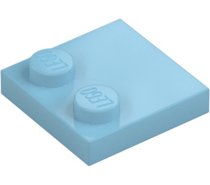 LEGO Medium Azure Flise 2 x 2 med knops på Edge (33909)