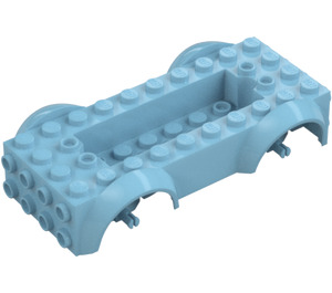 LEGO Medium Azure Fordon Bas med Same Color Hjul Holders (11650 / 12622)