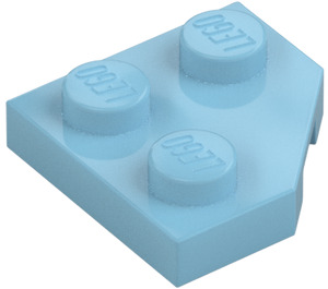 LEGO Medium Azure Wedge Plate 2 x 2 Cut Corner (26601)