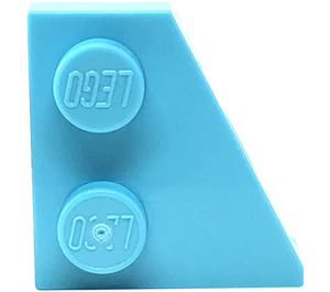 LEGO Medium Azure Wedge Plate 2 x 2 Wing Right (24307)