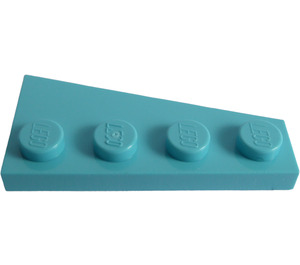 LEGO Mittleres Azure Keil Platte 2 x 4 Flügel Links (41770)