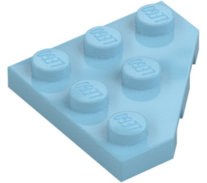 LEGO Medium Azure Wedge Plate 3 x 3 Corner (2450)