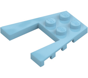 LEGO Medium azuurblauw Wig Plaat 4 x 4 met 2 x 2 Uitsparing (41822 / 43719)