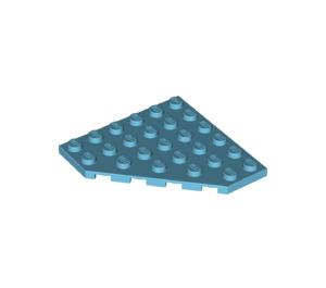 LEGO Medium Azure Wedge Plate 6 x 6 Corner (6106)