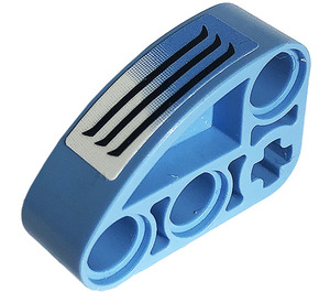 LEGO Medium Blue Beam 1 x 2 x 3 Bent 90 Degrees Quarter Ellipse with Air Vent (Left) Sticker (71708)