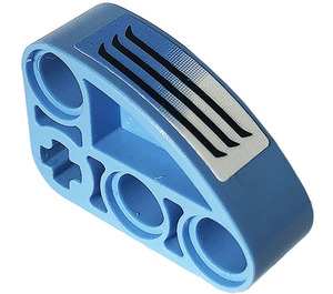 LEGO Medium Blue Beam 1 x 2 x 3 Bent 90 Degrees Quarter Ellipse with Air Vent (Right) Sticker (71708)