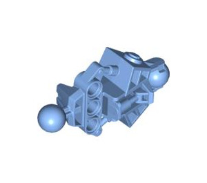 LEGO Medium blauw Bionicle Vahki Lower Been Sectie met Twee Bal Joints en Drie Pin Gaten (47328)