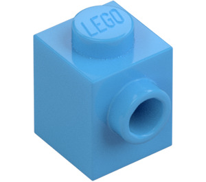 LEGO Azul medio Ladrillo 1 x 1 con Espiga en Uno Lado (87087)