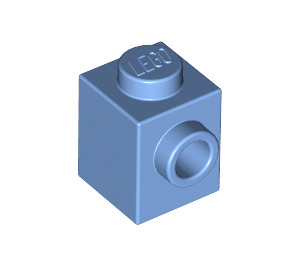 LEGO Medium blauw Steen 1 x 1 met Stud Aan een Kant (87087)