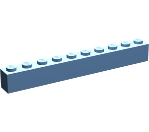 LEGO Medium Blue Brick 1 x 10 (6111)