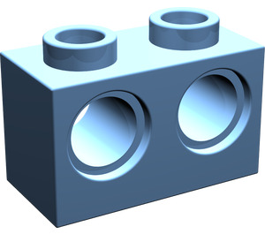 LEGO Medium blauw Steen 1 x 2 met 2 Gaten (32000)