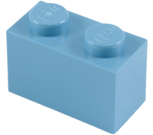 LEGO Mittelblau Backstein 1 x 2 mit Unterrohr (3004 / 93792)