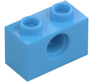 LEGO Mittelblau Stein 1 x 2 mit Loch (3700)