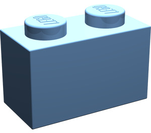 LEGO Medium Blue Brick 1 x 2 without Bottom Tube (3065 / 35743)