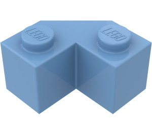 LEGO Mellanblå Kloss 2 x 2 Facet (87620)