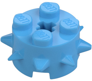 LEGO Medium Blue Brick 2 x 2 Round with Spikes (27266)