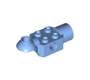LEGO Bleu moyen Brique 2 x 2 avec Horizontal Rotation Joint et Socket (47452)