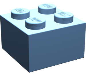 LEGO Medium Blue Brick 2 x 2 without Cross Supports (3003)