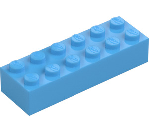 LEGO Medium blå Kloss 2 x 6 (2456 / 44237)