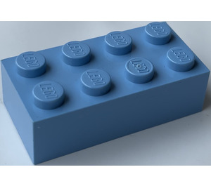 LEGO Mittelblau Backstein Magnet - 2 x 4 (30160)