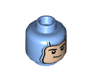LEGO Mittelblau Buzz Lightyear Minifigure Kopf (Einbau-Vollbolzen) (77946 / 93371)