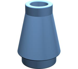 LEGO Medium Blue Cone 1 x 1 without Top Groove (4589 / 6188)